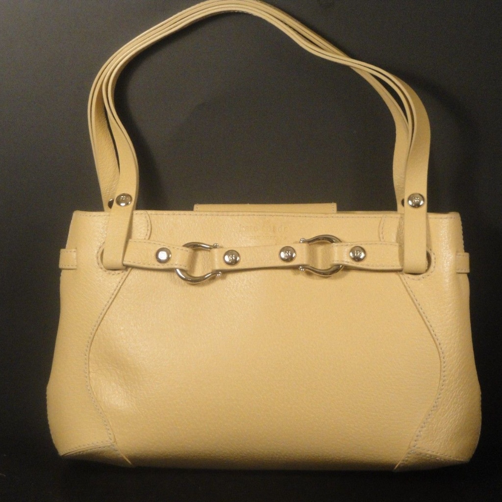 Kate Spade Beige Leather Small Satchel Purse